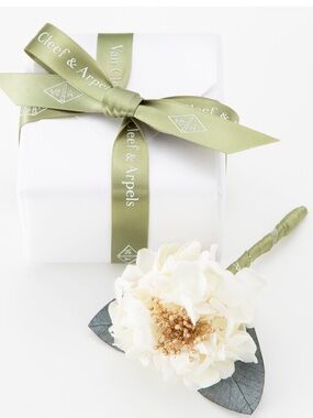 Van Cleef & Arpels Beige Ribbon with White Logo